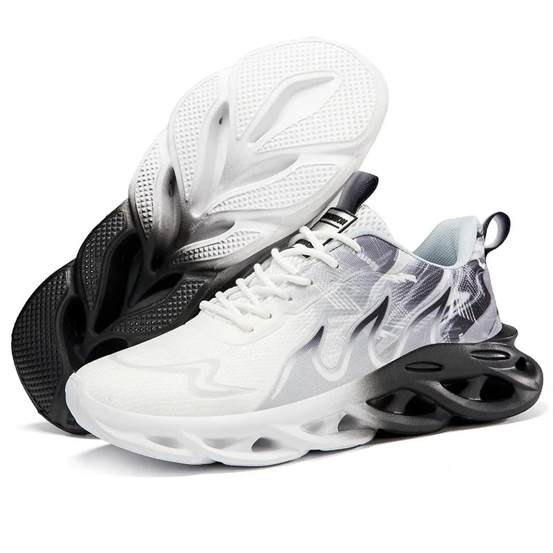 Running Shoes Men Mesh Breathable Flat Cushioning Soft Comfortable Sneakers Outdoor Gym Trendy Casual Jogging Shoes for Men