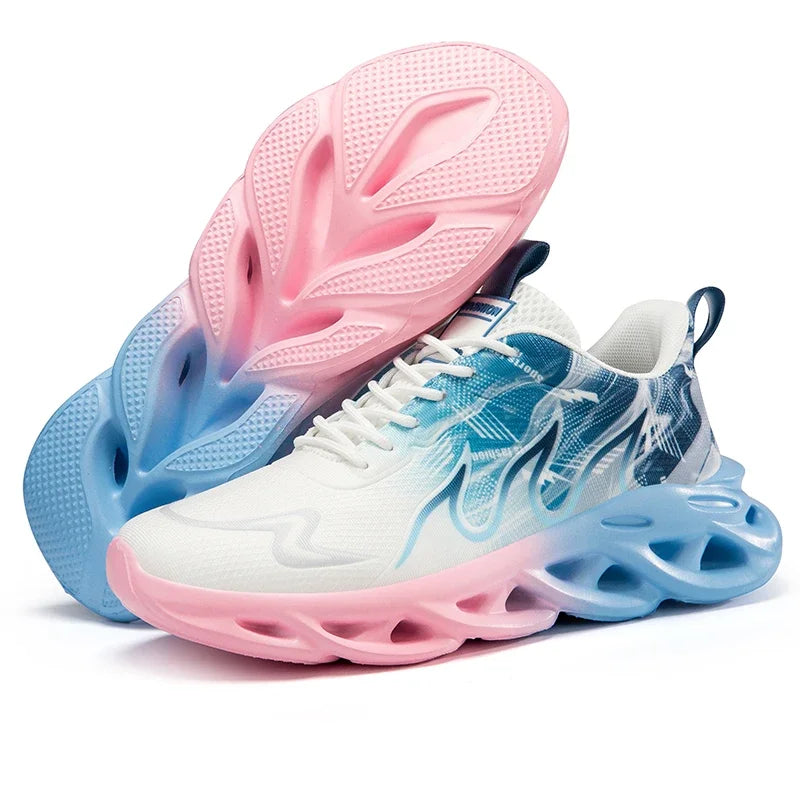 Running Shoes Men Mesh Breathable Flat Cushioning Soft Comfortable Sneakers Outdoor Gym Trendy Casual Jogging Shoes for Men