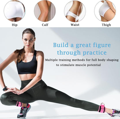 Ankle Straps for Cable Machines, Gym Cuffs with Double D-Ring, Weight Lifting Leg Workout Attachment, Kickback Ankle Straps