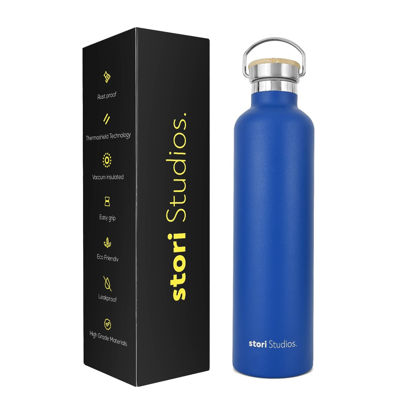 Stainless Steel Water Bottle Insulated 750Ml 1L BPA Free Gym Travel Flask Stori