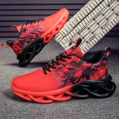 Running Shoes Men Mesh Breathable Flat Cushioning Soft Comfortable Sneakers Outdoor Gym Trendy Casual Jogging Shoes for Men
