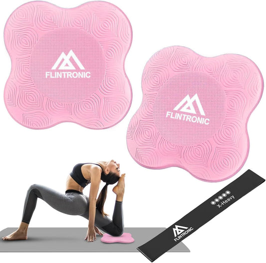 Yoga Knee Pad, 2 Pieces Non-Slip Yoga Mat, TPE Non-Slip Yoga Mats for Pilates, for Protection of Knees, Elbows and Ankles