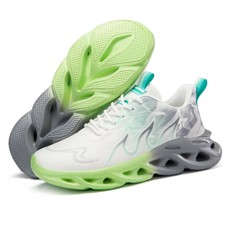 Running Shoes Men Mesh Breathable Flat Cushioning Soft Comfortable Sneakers Outdoor Gym Trendy Casual Jogging Shoes for Men