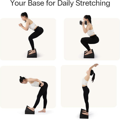 Yoga Wedge Blocks, XL Foam, 16.5°, 13 X 12.75 X 3.75 In, 2-Pack | Full-Foot Coverage, High-Density Support, Stacks for Storage, Heel and Calf Support, Squats, Stretching and Rehab