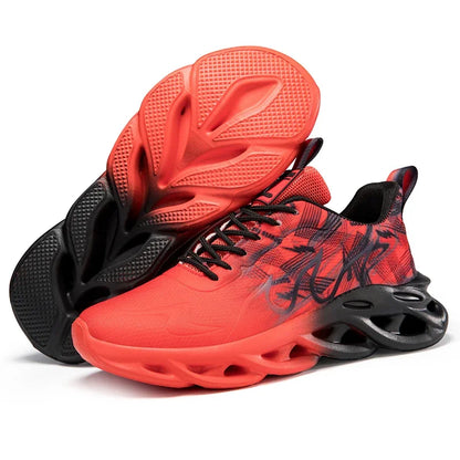 Running Shoes Men Mesh Breathable Flat Cushioning Soft Comfortable Sneakers Outdoor Gym Trendy Casual Jogging Shoes for Men